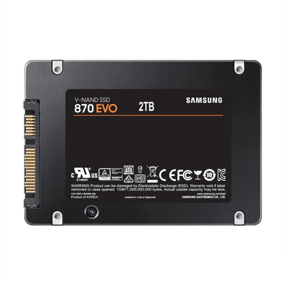 Samsung 870 EVO interne SSD Festplatte 2 TB intern 2.5 Zoll SATA III schwarz - icomtech