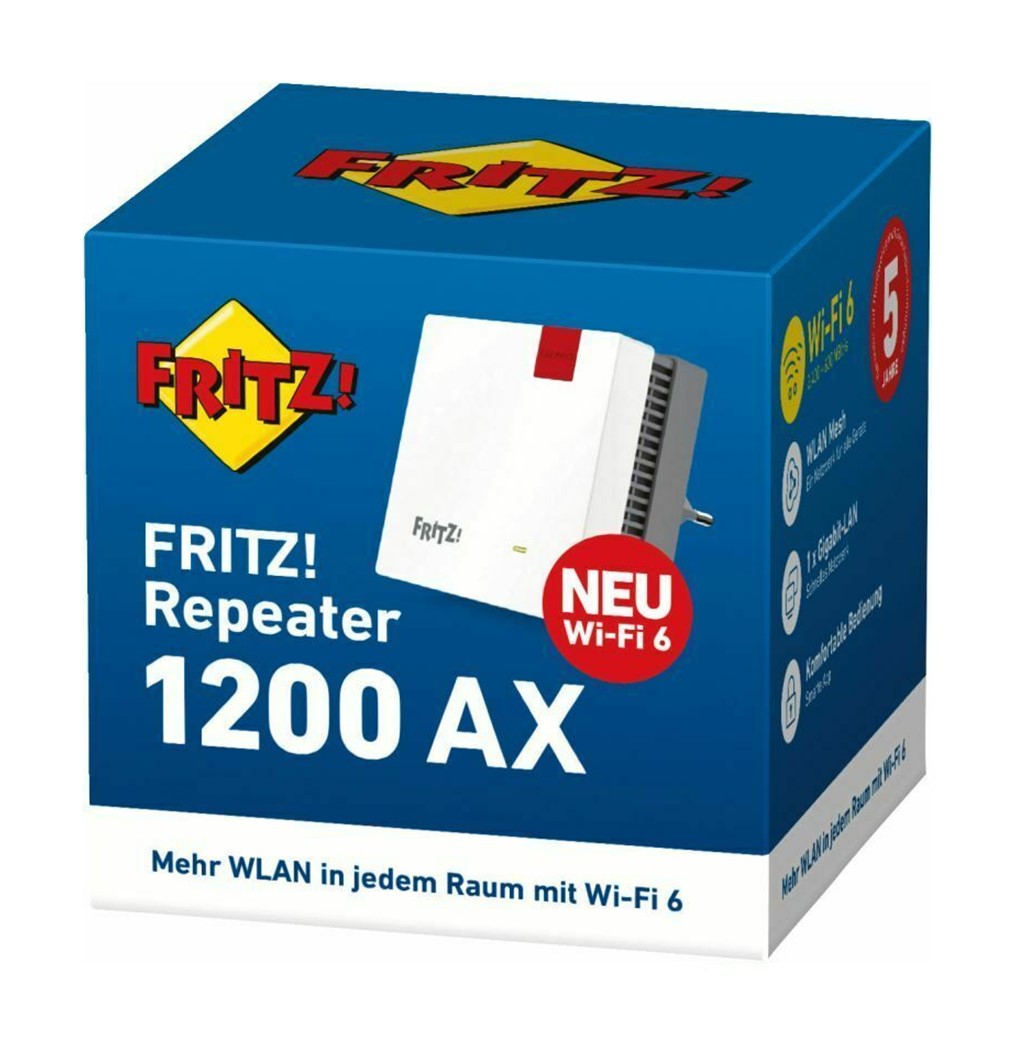 AVM FRITZ! Repeater 3000 Mbit/s WiFi 6 WLAN 1200 AX Mesh Fritzbox Verstärker