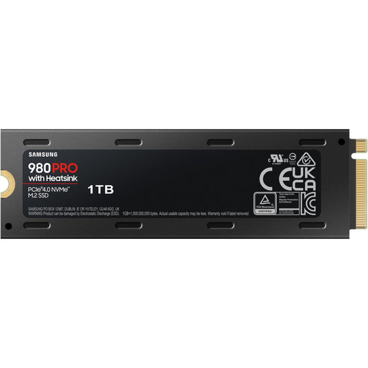 Samsung 980 Pro SSD interne Festplatte 1TB intern M.2 NVMe PCIe 4.0 Heatsink
