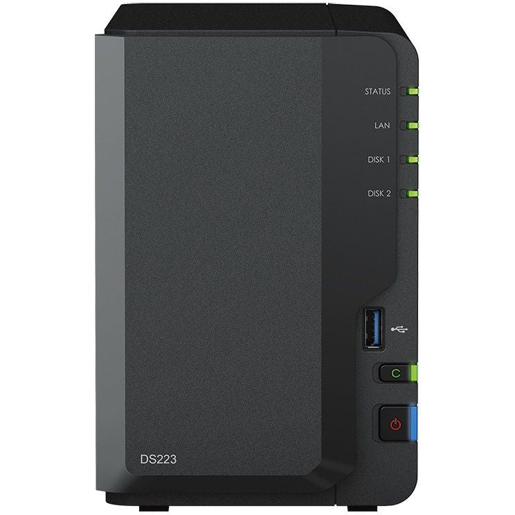 Synology DiskStation DS223 NAS Systeme 2-Bay 2,5"/3,5" SATA HDD/SSD Gigabit LAN - icomtech