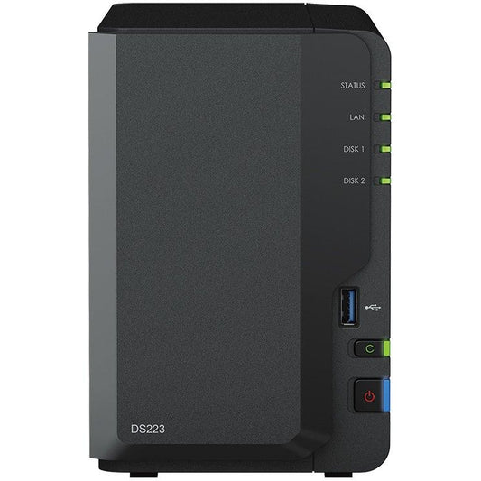 Synology DiskStation DS223 NAS Systeme 2-Bay 2,5"/3,5" SATA HDD/SSD Gigabit LAN - icomtech