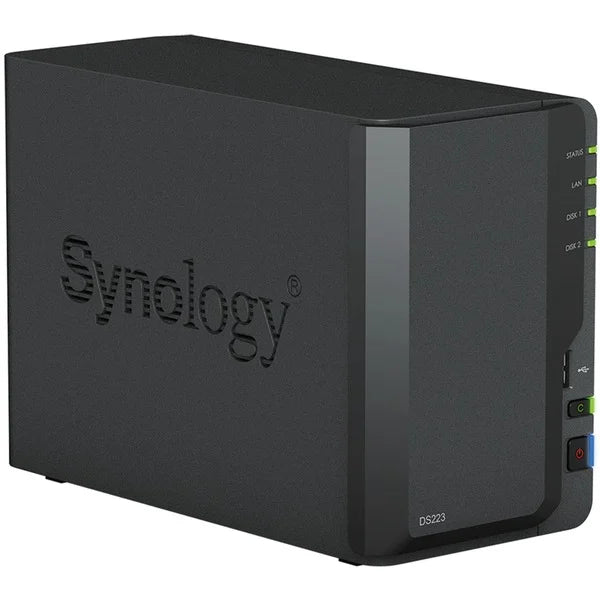 Synology DiskStation DS223 NAS Systeme 2-Bay 2,5"/3,5" SATA HDD/SSD Gigabit LAN - icomtech