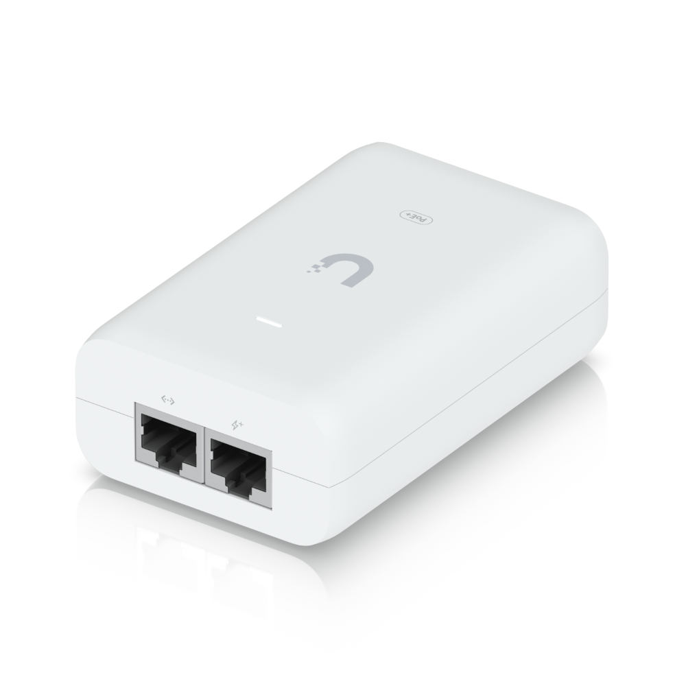 Ubiquiti Gigabit U-POE-AT Injektor max. 30W PoE+ 802.3at Power Injector LAN Weiß - icomtech