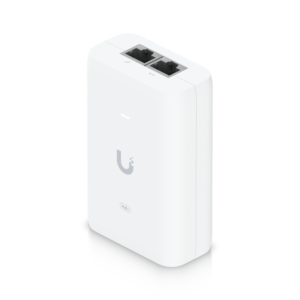 Ubiquiti Gigabit U-POE-AT Injektor max. 30W PoE+ 802.3at Power Injector LAN Weiß - icomtech